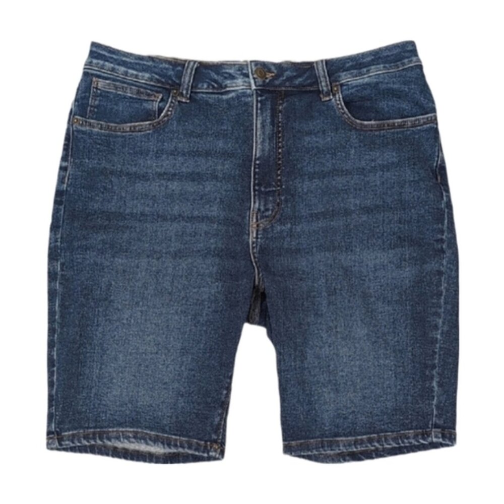 💠 Iyla Denim Bermuda Shorts Womens Size 14 XL Classic Blue Jean Stretch